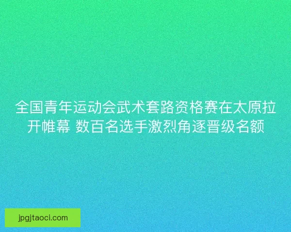 全国青年运动会武术套路资格赛在太原拉开帷幕 数百名选手激烈角逐晋级名额